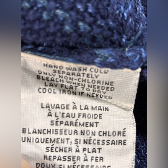 Denim & Supply Ralph Lauren Sweater Womens M Striped Lace Up V Neck Boho Cotton - Picture 6 of 11